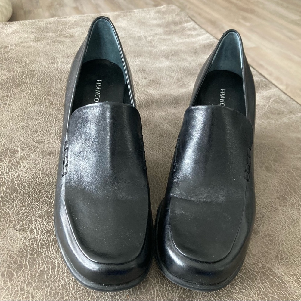 Franco Sarto Black Leather Heel